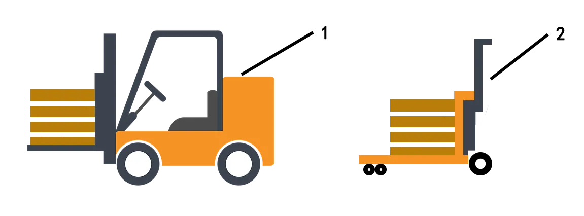 forklift and pallet forklift and pallet